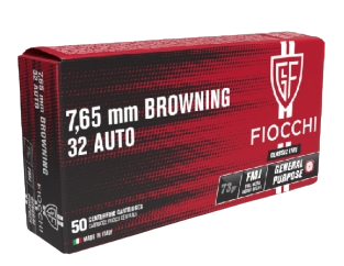 ذخيرة FIOCCHI 7.65mm FMJ بوزن 73 غرين