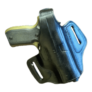 يت مسدس من الجلد الطبيعي OWB بقفل إبهام