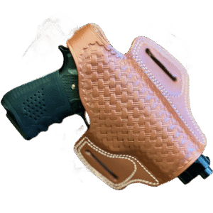 بيت مسدس من الجلد الطبيعي الفاخر بقفل إبهام