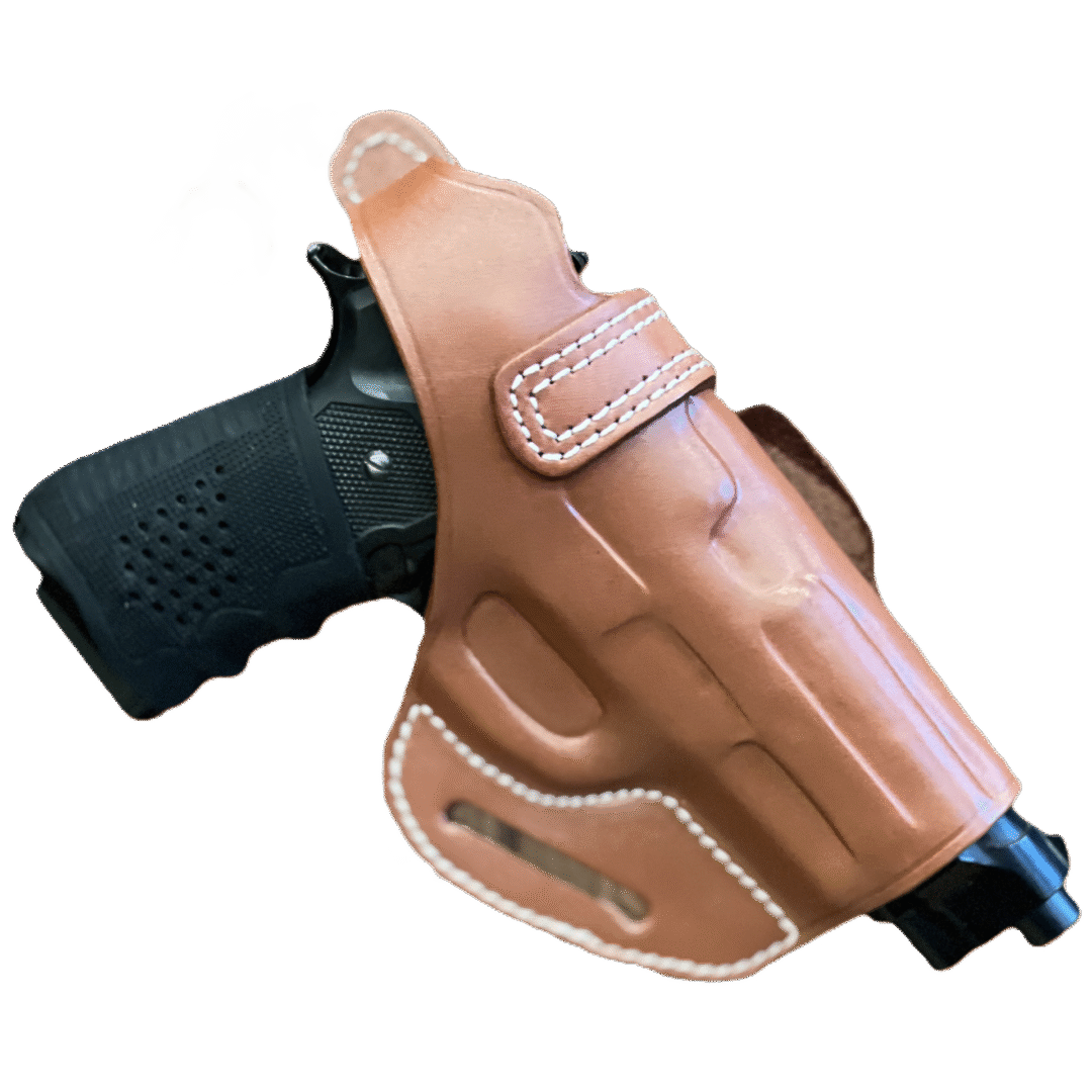 بيت مسدس من الجلد الطبيعي بقفل إبهام -هواة الصيد