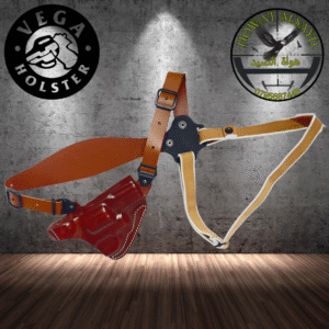 جناد مسدس طاحونة جلد بني ايطالي على الكتف